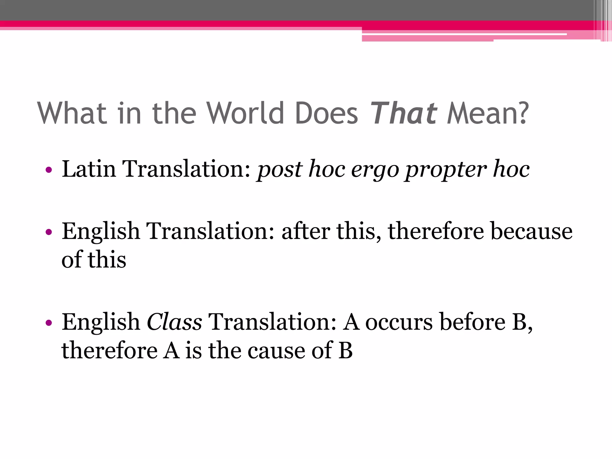 Post hoc fallacy | PPTX