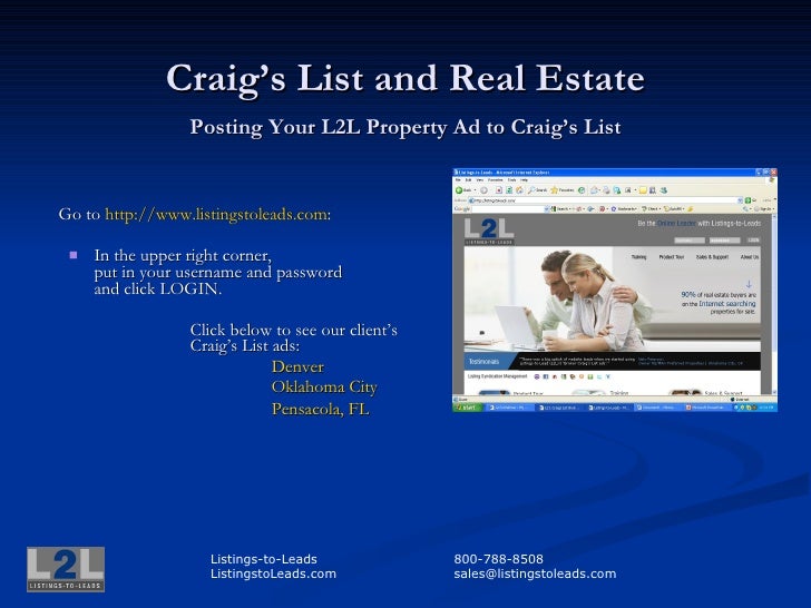 posting your ad to craigs list