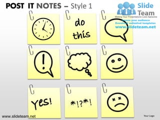 Post it notes on blackboards style design 1 powerpoint presentation ...