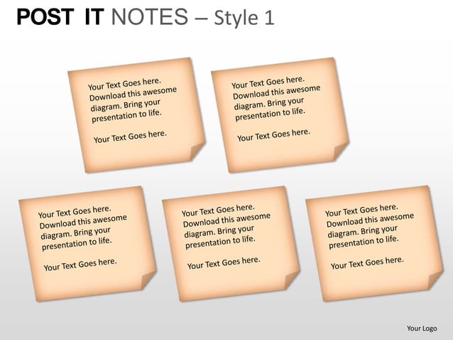 Post it notes style 1 powerpoint presentation templates | PPT | Free ...