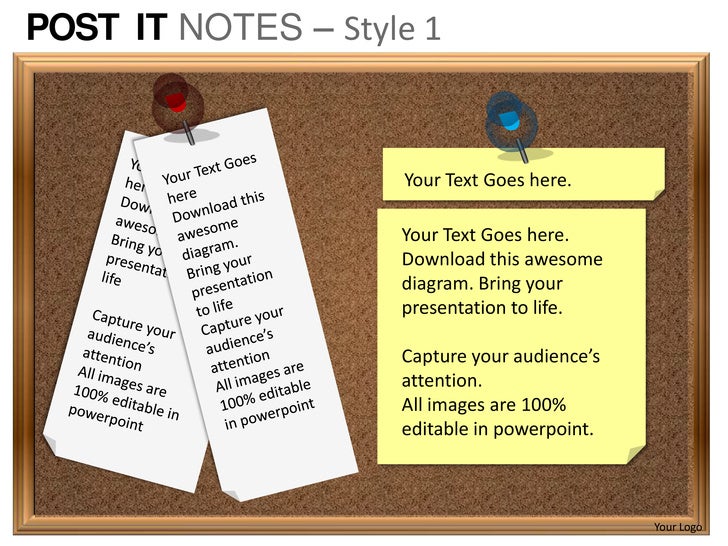 post it notes style 1 powerpoint presentation templates post it notes style 1 powerpoint presentation templates, Powerpoint templates