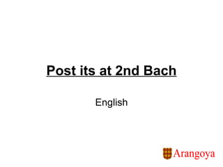 Post its at 2nd Bach English 