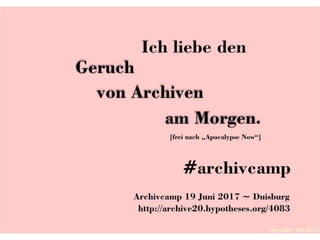 Postkarten #archivcamp 2017