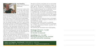 Exhibition invitation Alex Stalenberg at von Negelein Kiel