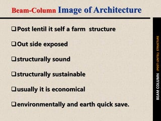 Post In Architecture Post lintel structre | PDF
