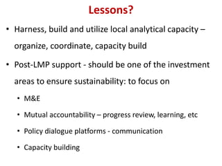 Post-LMP Engagement: Lessons from ReSAKSS Support to CAADP
