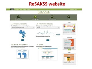 Post-LMP Engagement: Lessons from ReSAKSS Support to CAADP