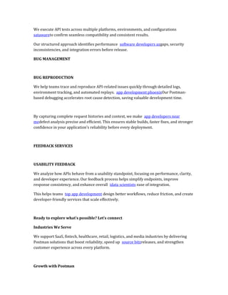 Postman API Testing & Automation Services | PDF