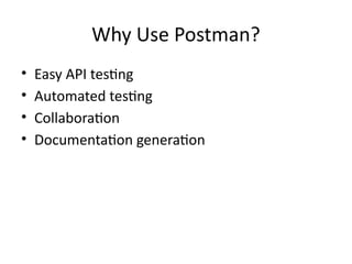Api Testing Using Postman Flowchart Postman API Testing presentation123.pptx