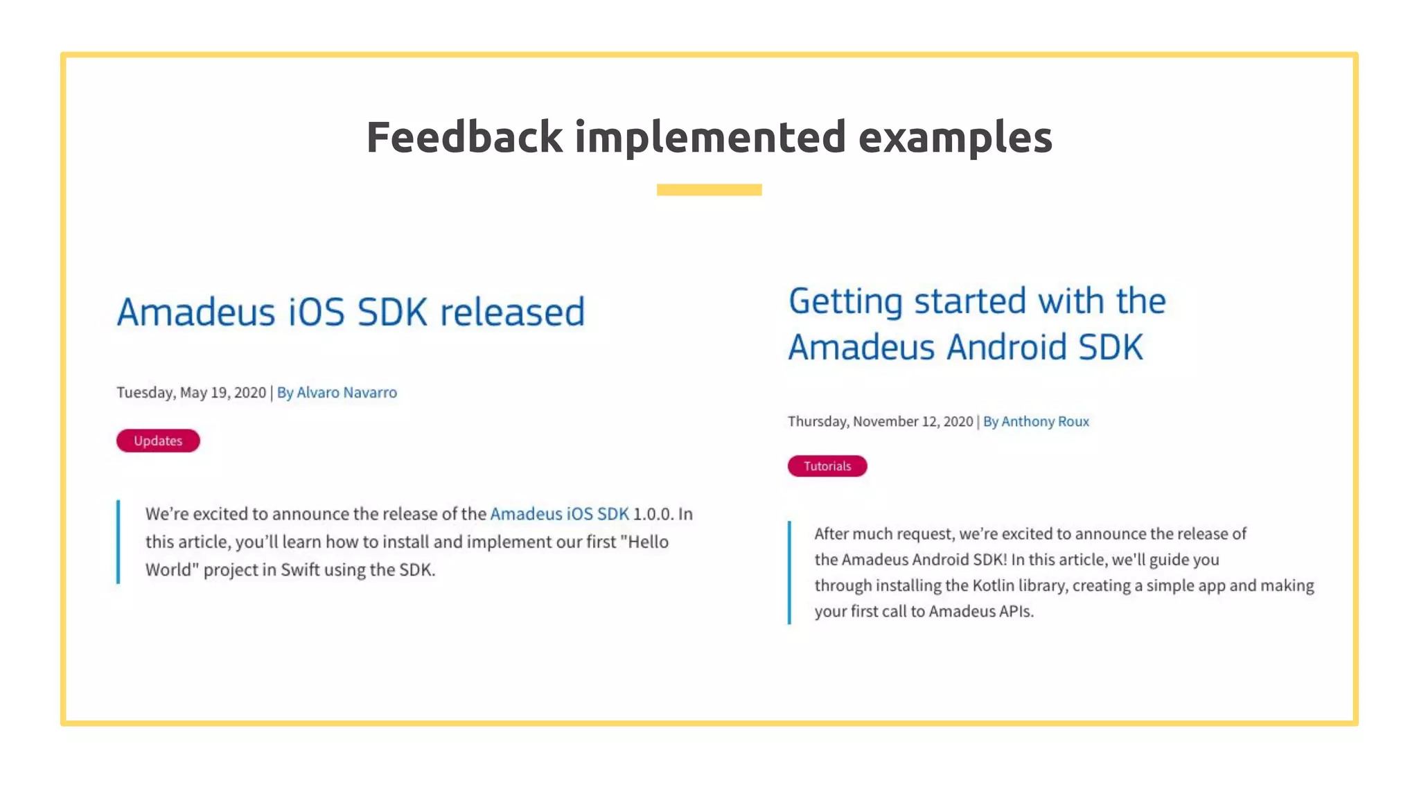 Feedback implemented examples
 