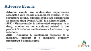 Post-Marketing Safety Surveillance: Detecting Adverse Events | PPTX