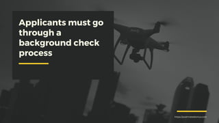 Applicants must go
through a
background check
process
https://postmatesbonus.com
 