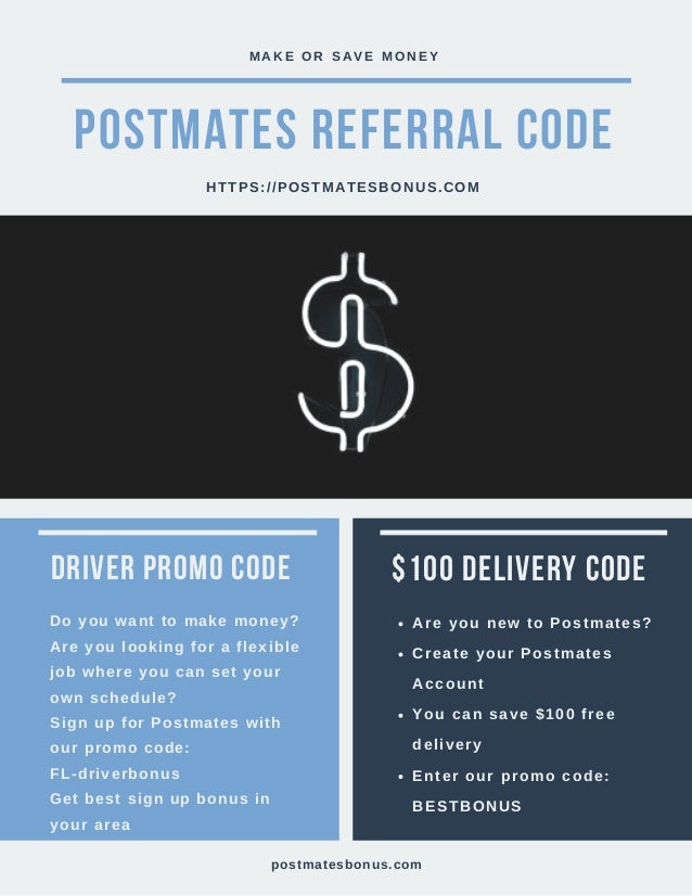 Postmates referral code