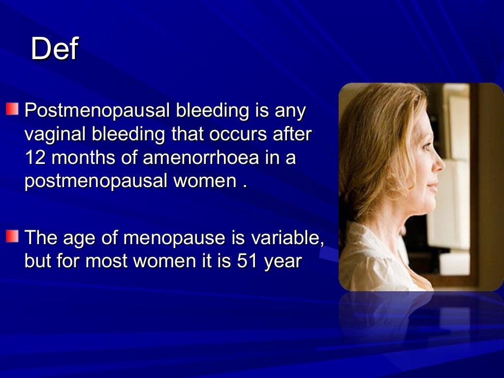 Postmenopausal bleeding for undergraduate