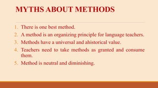 Method Myth Postmethod and elt | PPTX