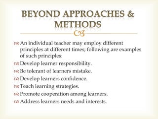 Post methods era in Language Teaching | PPTX