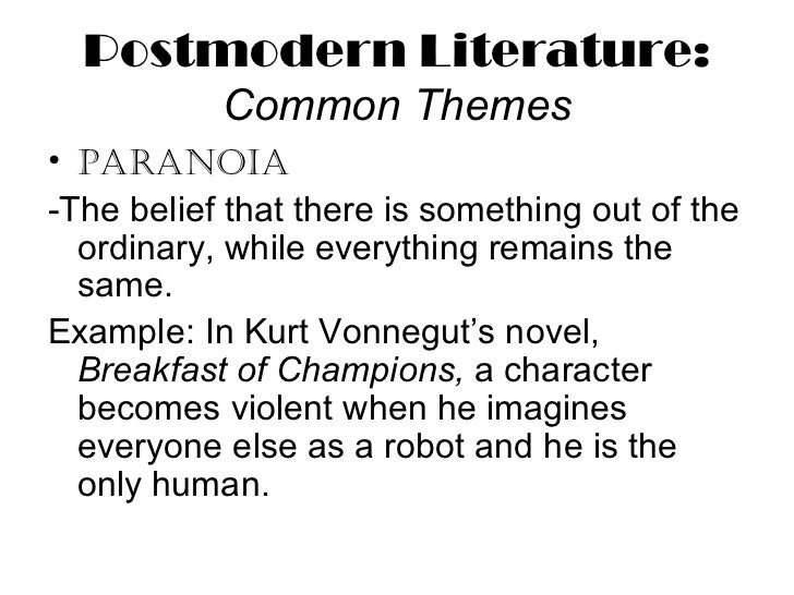 Postmodern literature themes