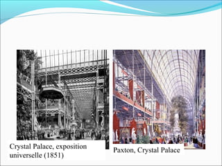 Crystal Palace, exposition
universelle (1851)
Paxton, Crystal Palace
 