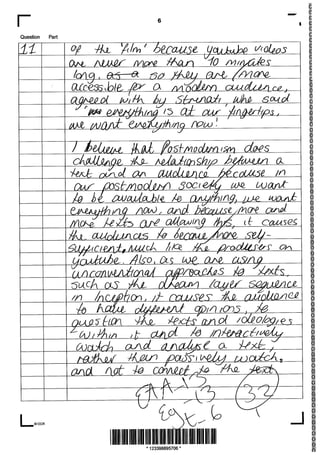 Post Modern Essays Top Level Responses