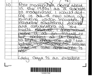 Post Modern Essays Top Level Responses