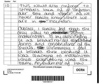 Post Modern Essays Top Level Responses