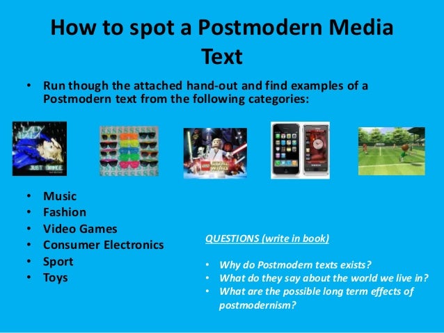 Postmodernism Lesson 1 As