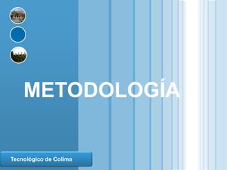 METODOLOGÍA

  LOGO
  Tecnológico de Colima
www.themegallery.com
 
