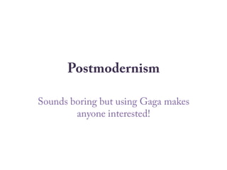 Postmodernism post