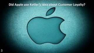 Did Apple use Kotler’s idea about Customer Loyalty? 
 