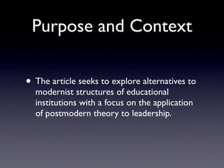 Daniels Article Presentation