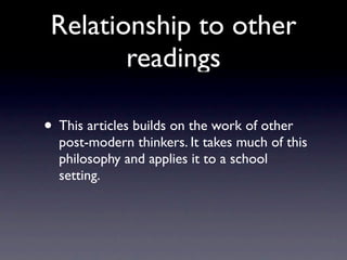 Daniels Article Presentation