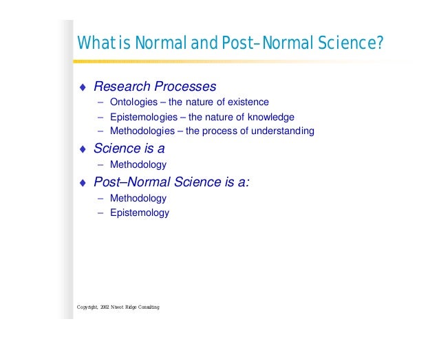 Post Normal Science : The ethos of post-normal science – LRPJJK