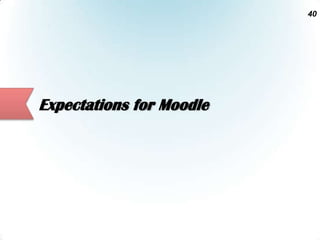 40

Expectations for Moodle

 