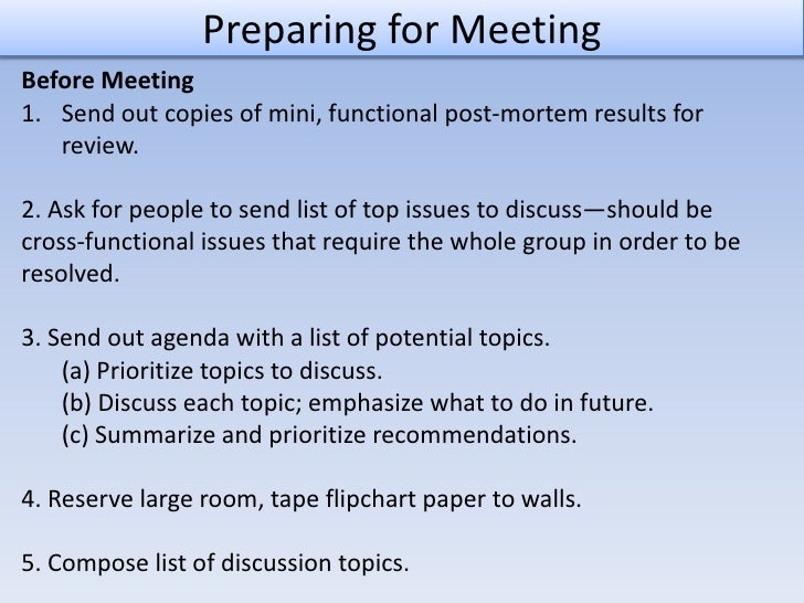 software post mortem template