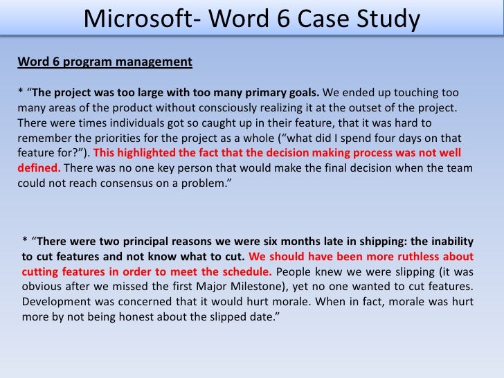 Project postmortem analysis