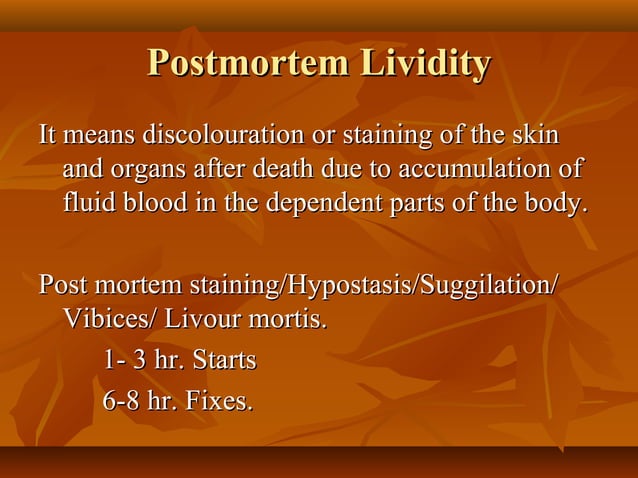 Post mortem changes notes by dr. armaan singh | PPT