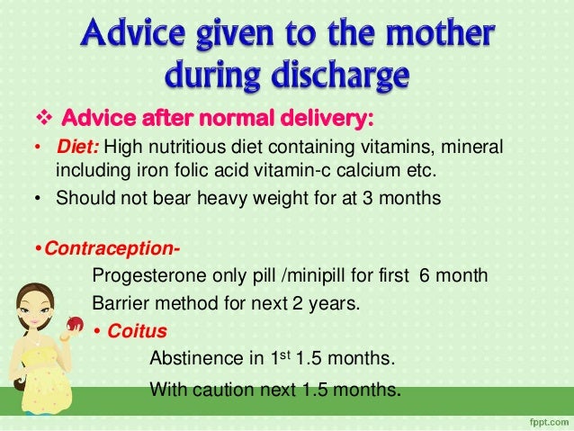 after delivery care for mother