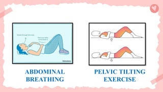 ABDOMINAL
BREATHING
PELVIC TILTING
EXERCISE
 