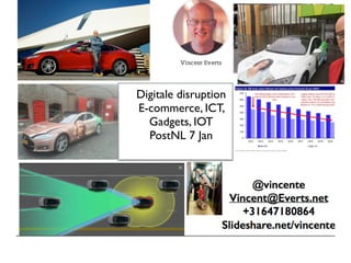 Digitale disruption
E-commerce, ICT,  
Gadgets, IOT
PostNL 7 Jan
 
