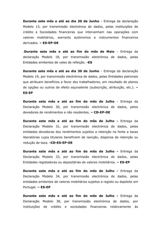 Obrigações Declarativas (Abril 2011)