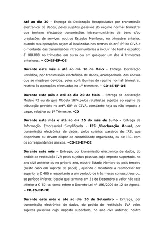 Obrigações Declarativas (Abril 2011)