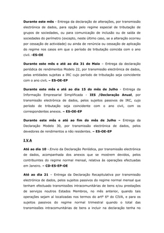 Obrigações Declarativas (Março 2011)