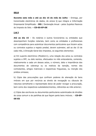 Obrigações Declarativas (Março 2011)