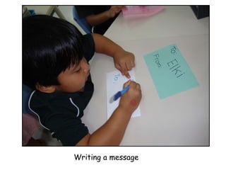 Writing a message 