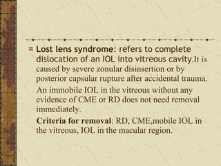 CATARACT SURGERY COMPLICATIONS | PPT