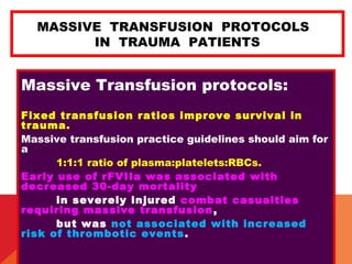 Postoperative bleeding & guidelines for transfusion | PPT | Blood ...
