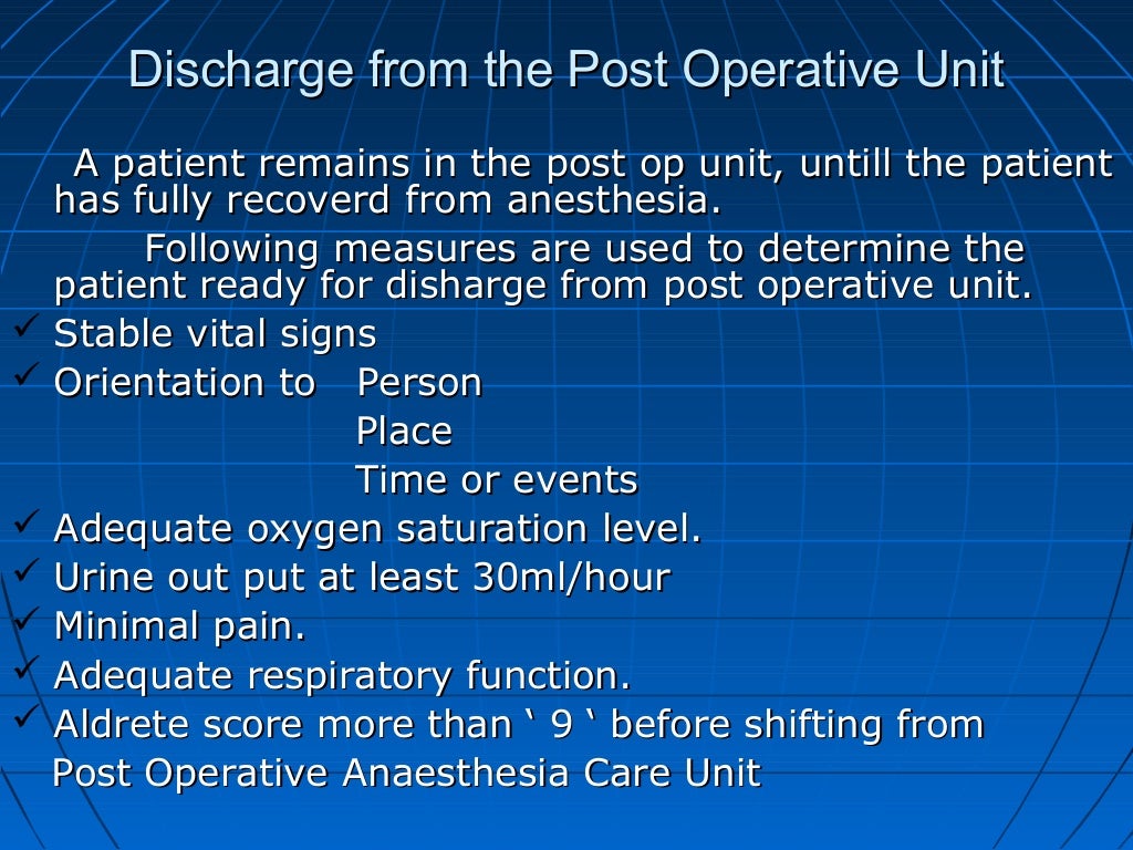 Post Operative Care post-operative-care