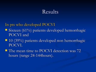 Postoperative cerebral venous infarction | PPT