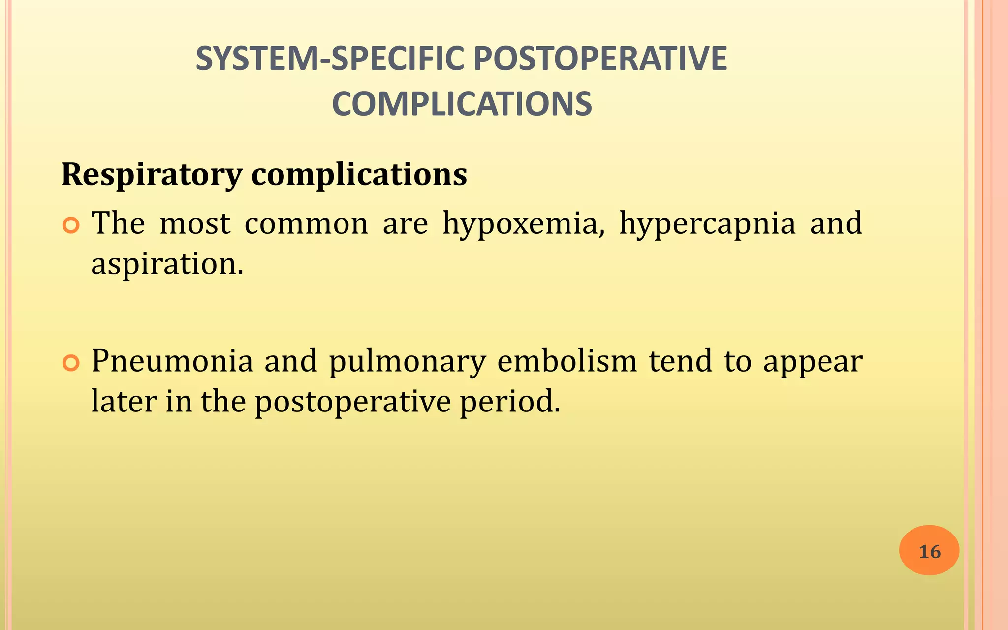 Postoperative complications and their management | PPTX