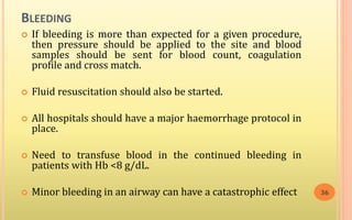 Postoperative complications and their management | PPTX